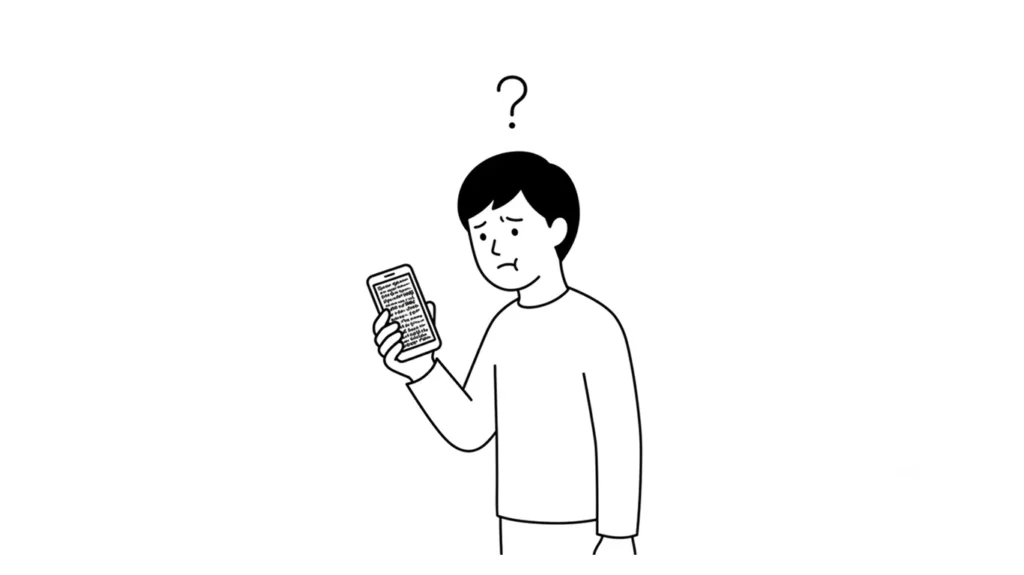 スマホで崩れている